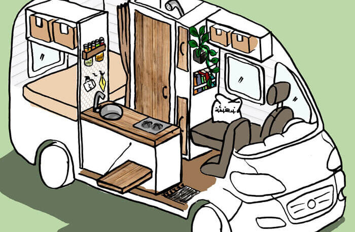 Wohnmobil-Umbauten wie Solaranlagenmontage